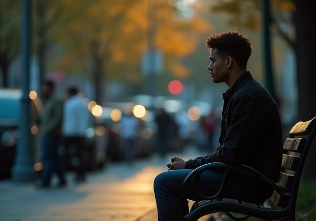 A person practicing mindfulness in a quiet corner of New York City